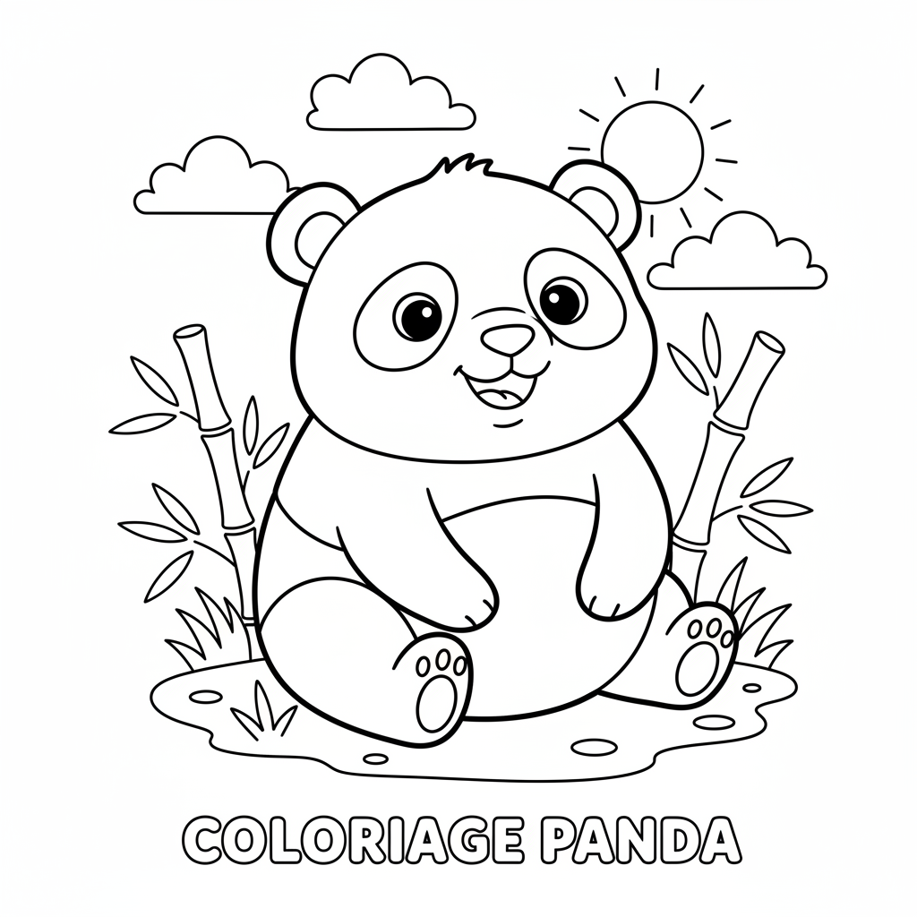 Dessins de Coloriage Panda à Imprimer Gratuitement