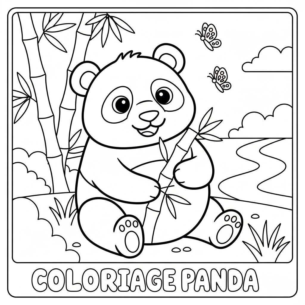 Coloriage coloriage panda 3