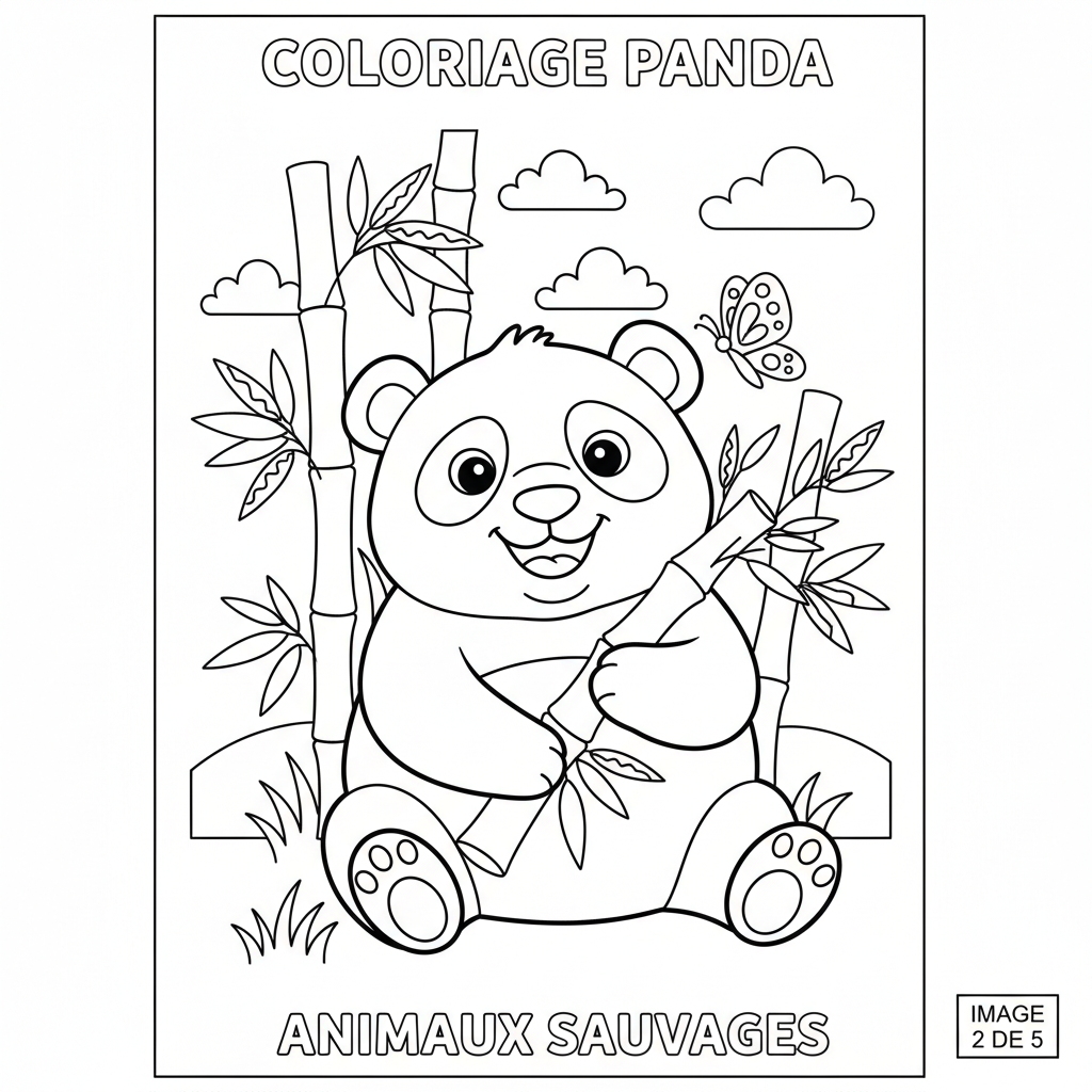 Coloriage coloriage panda à imprimer 2