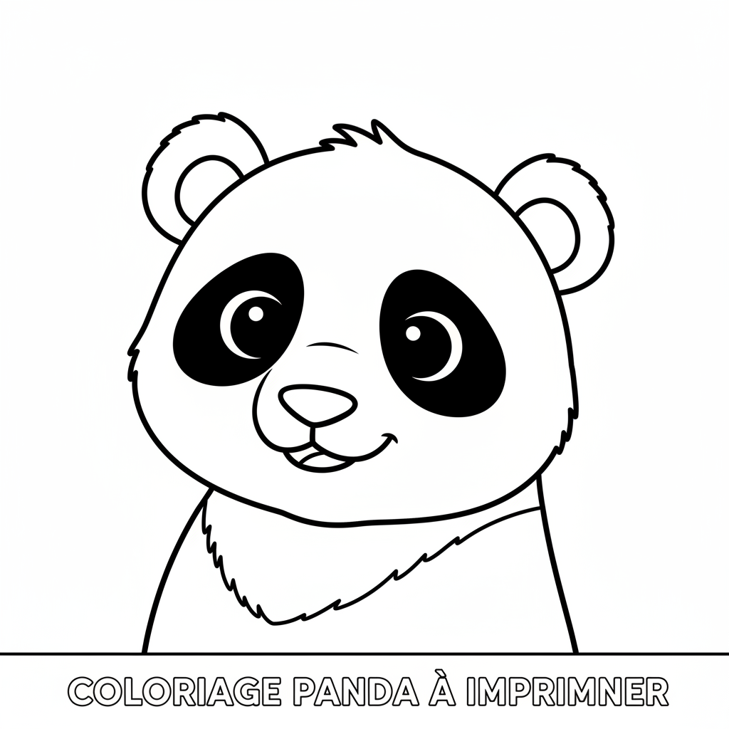 Coloriage coloriage panda à imprimer 4