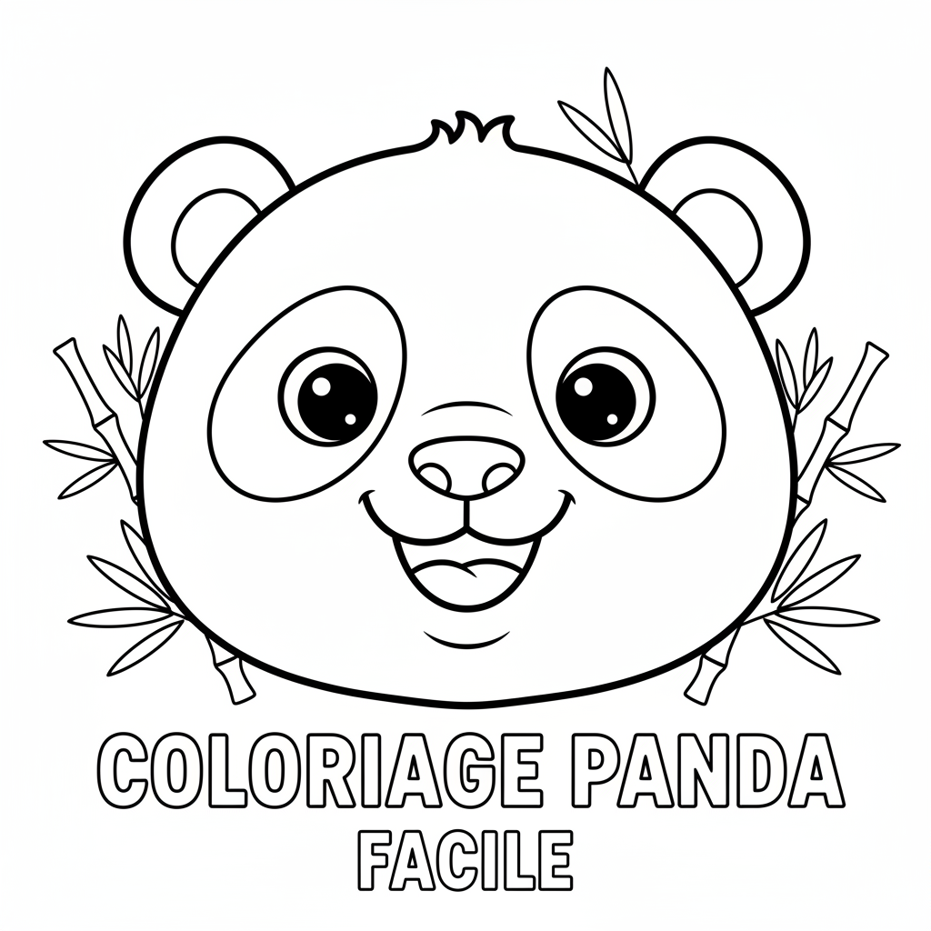 Coloriage coloriage panda facile 4
