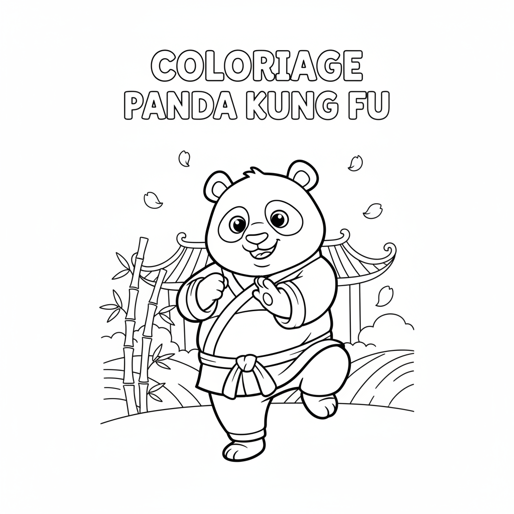 Coloriage coloriage panda kung fu 2