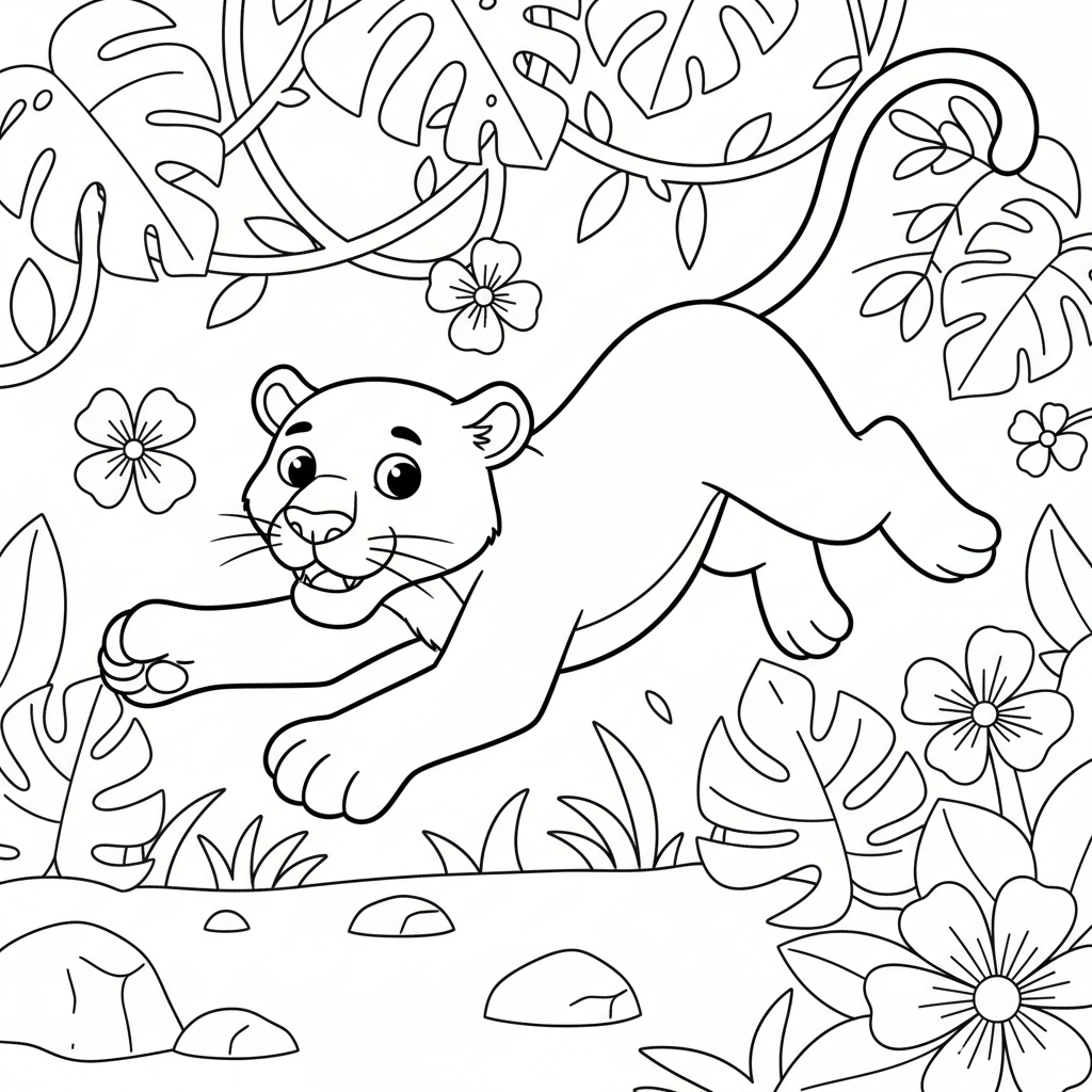 Coloriage coloriage panthère 5