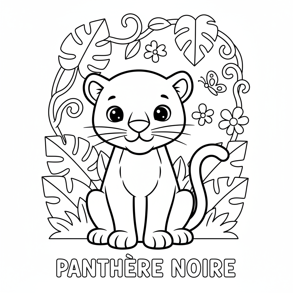 Coloriage coloriage panthère noire 1