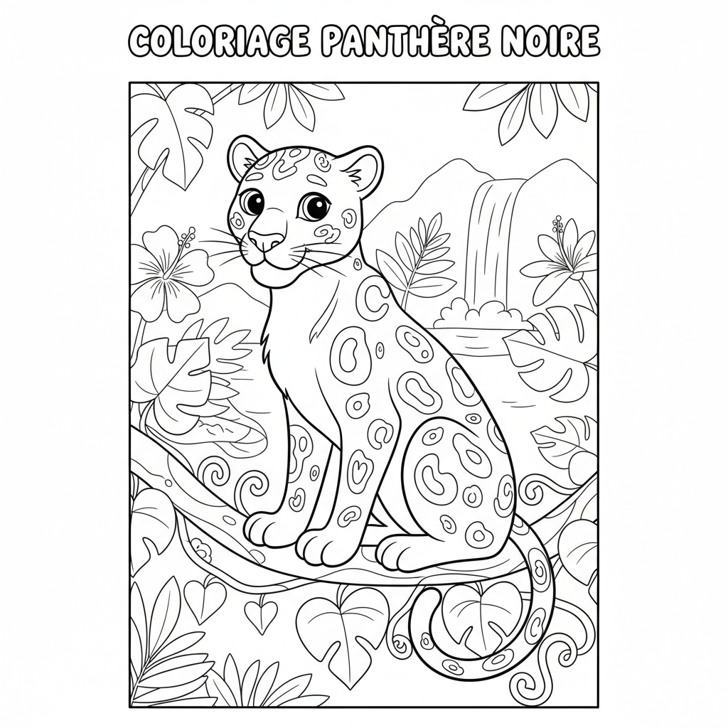 Coloriage coloriage panthère noire 2