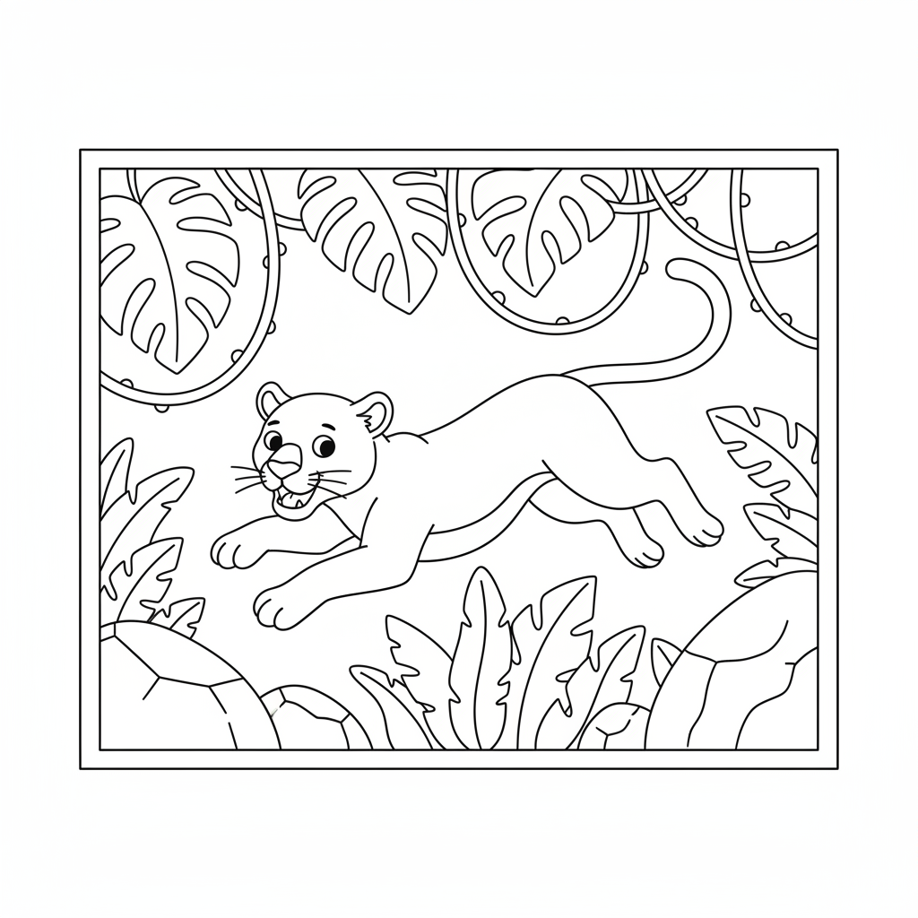 Coloriage coloriage panthère noire 5