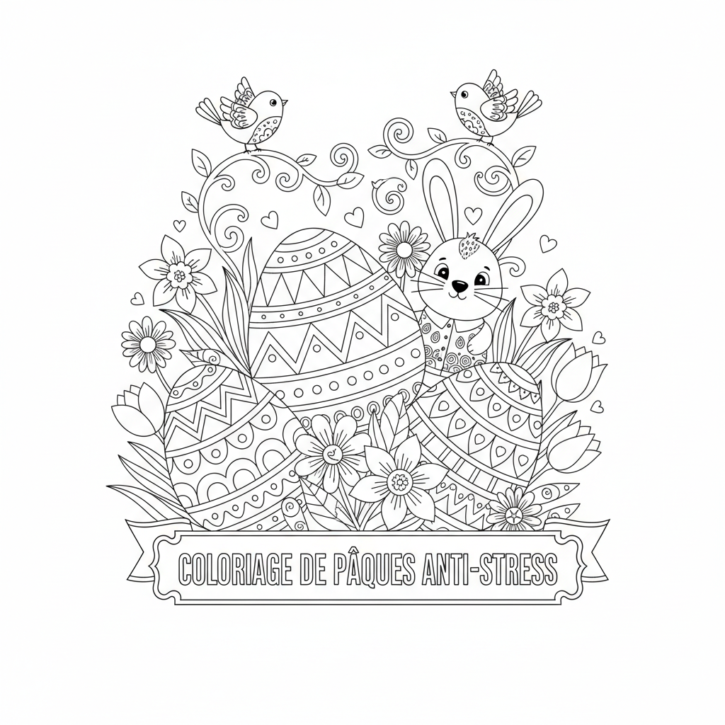 Coloriage coloriage paque adulte 2