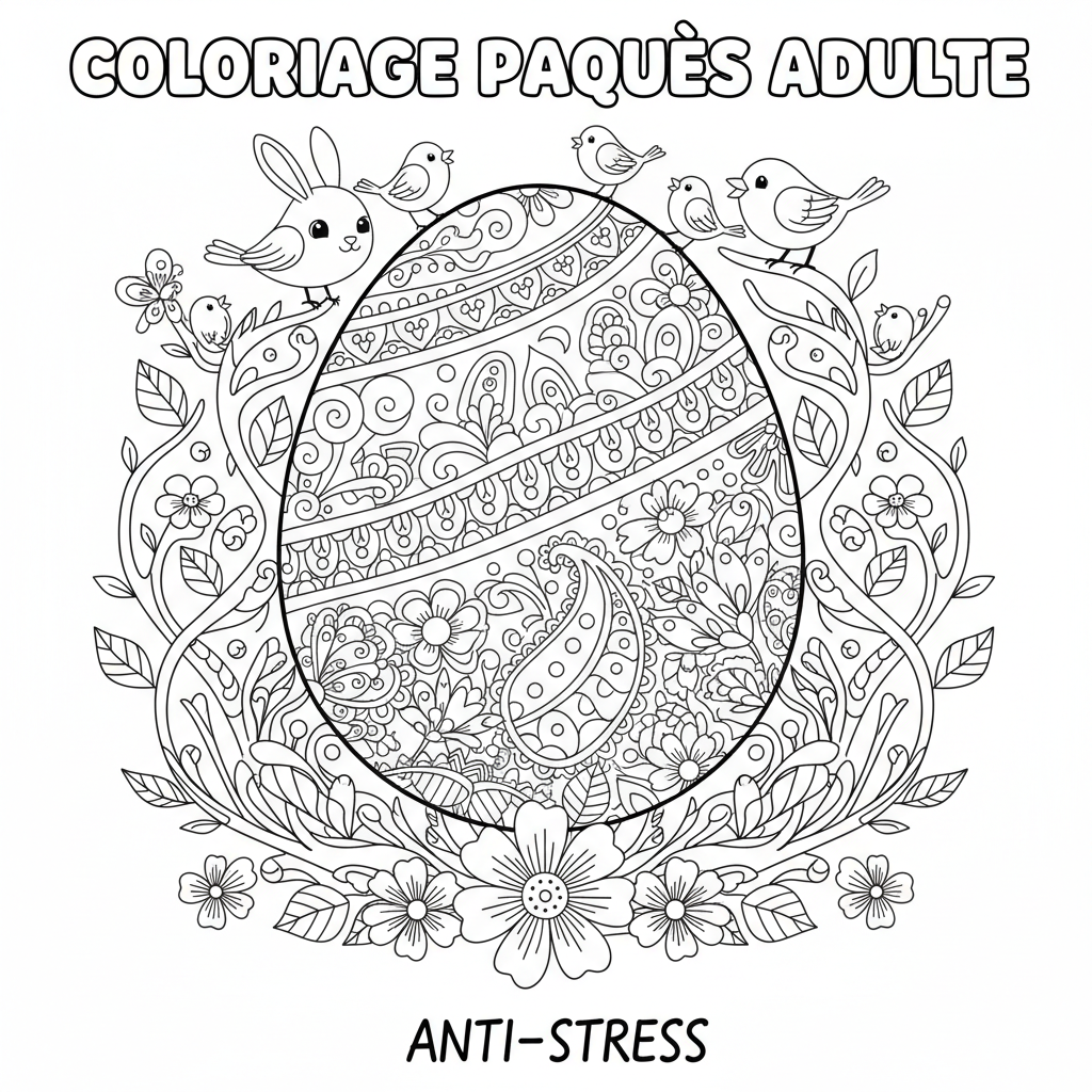 Coloriage coloriage paque adulte 4