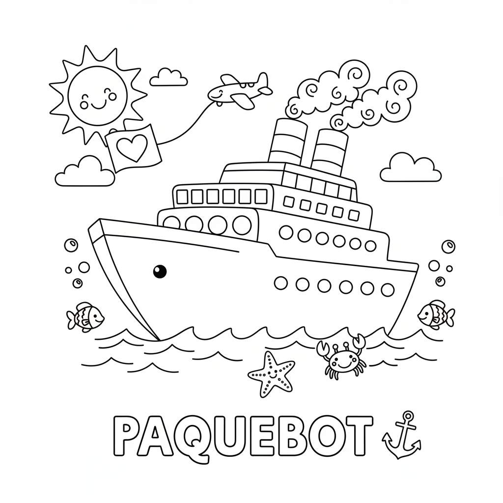 Coloriage coloriage paquebot