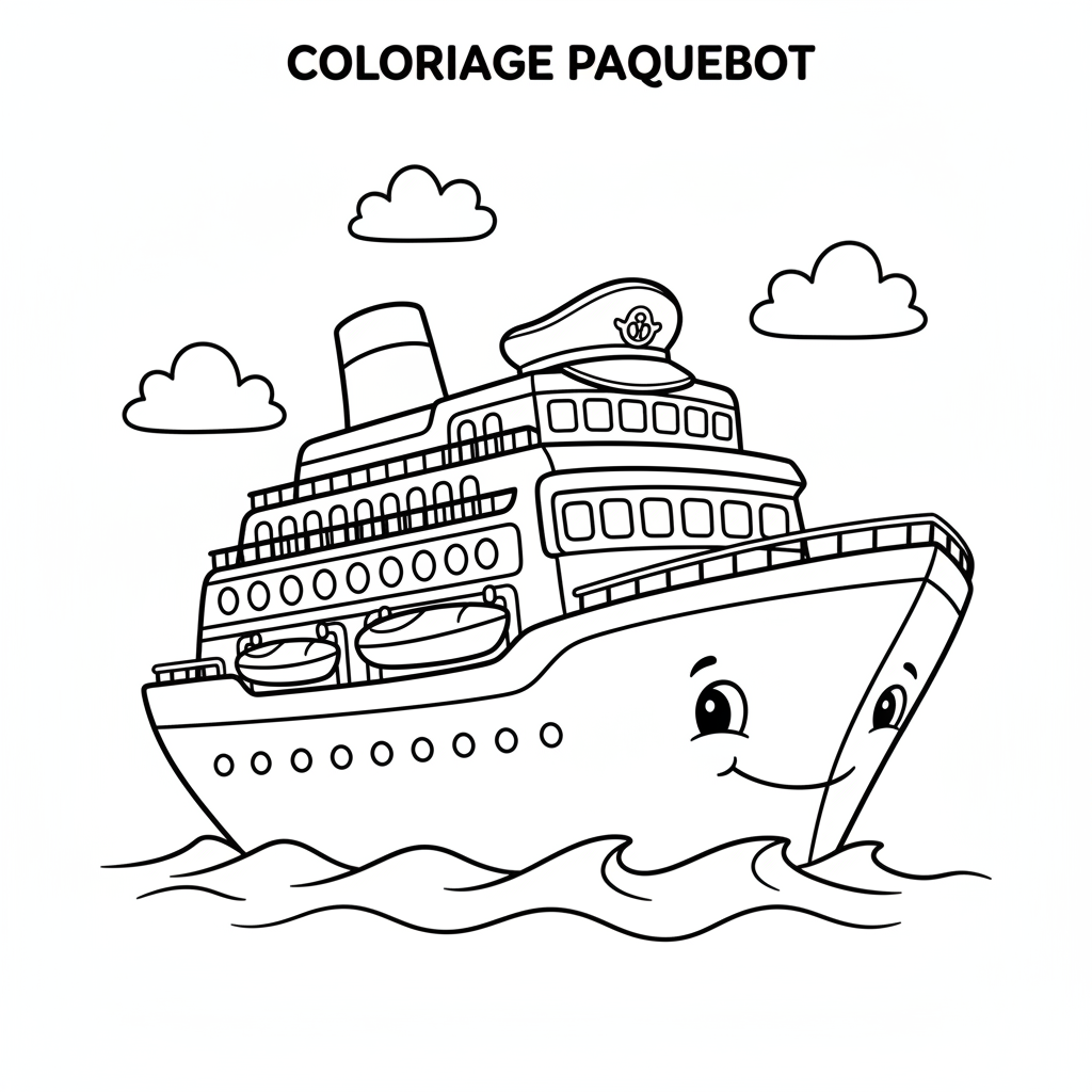 Coloriage coloriage paquebot 4