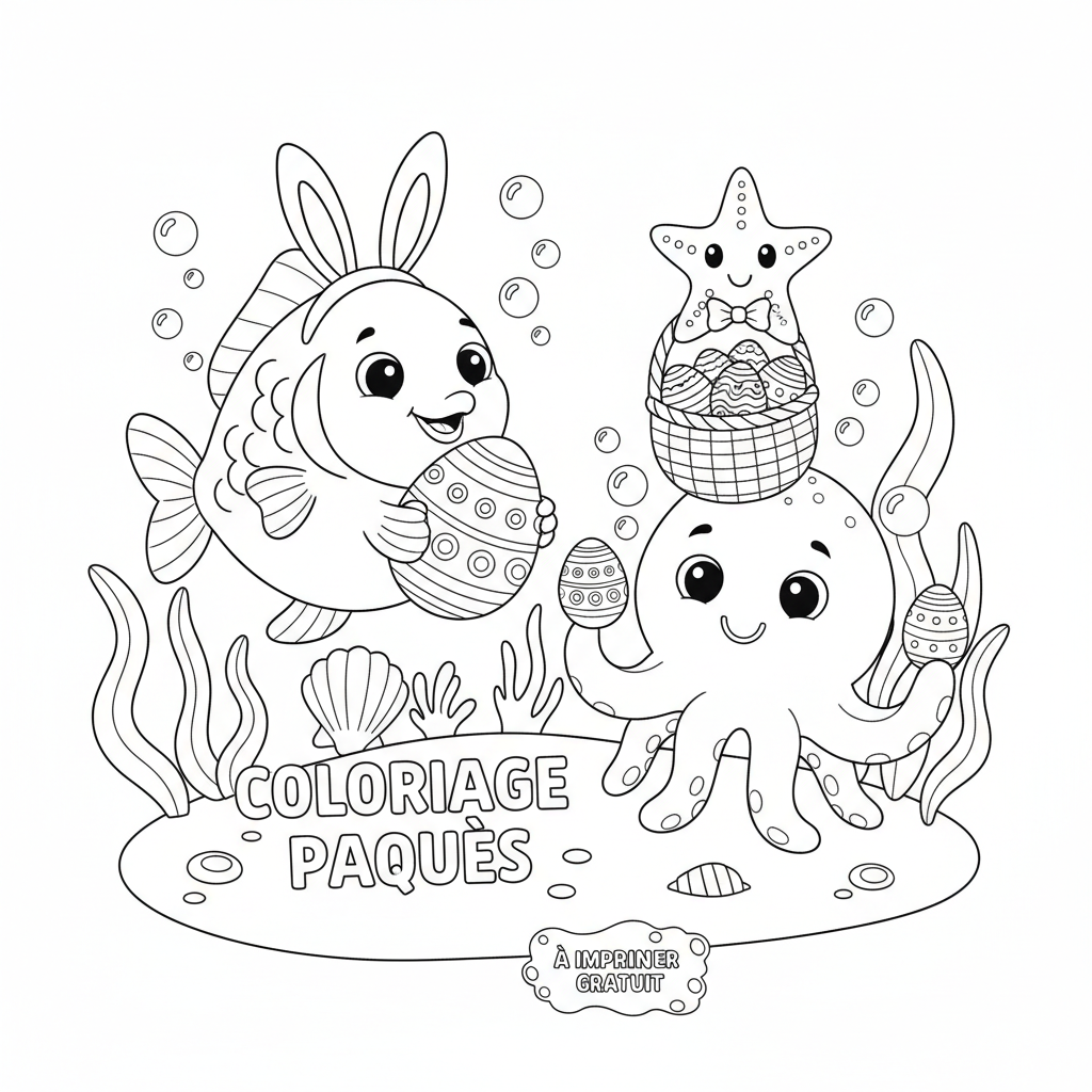Coloriage coloriage paques à imprimer gratuit