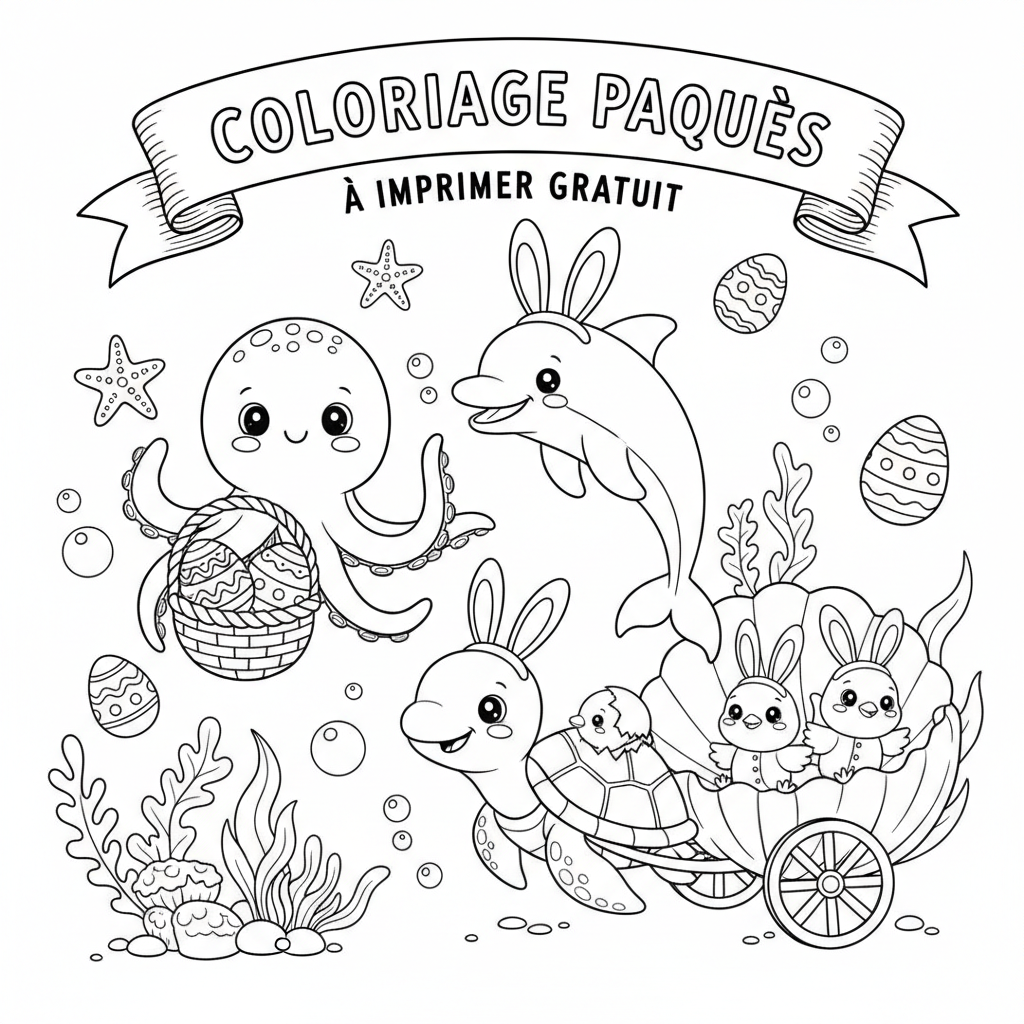 Coloriage coloriage paques à imprimer gratuit 4