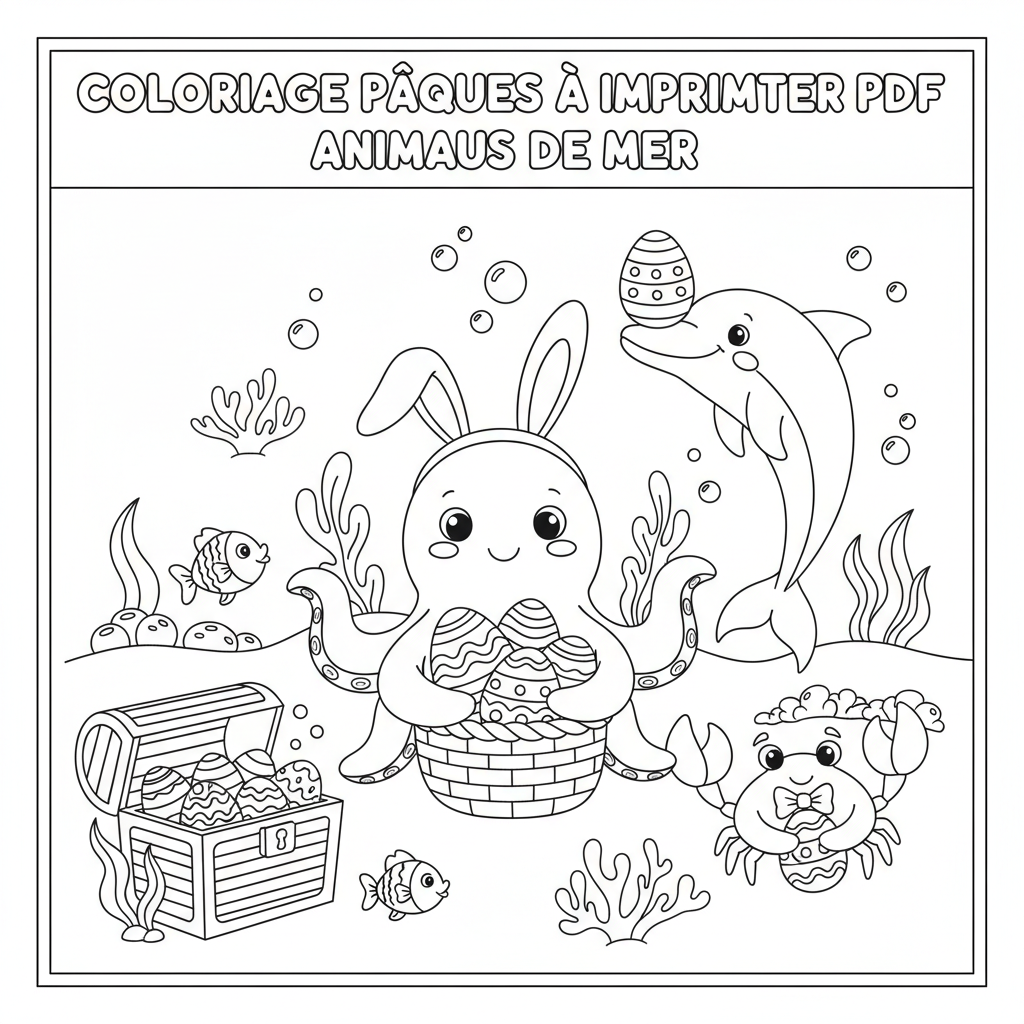 Coloriage coloriage pâques à imprimer pdf