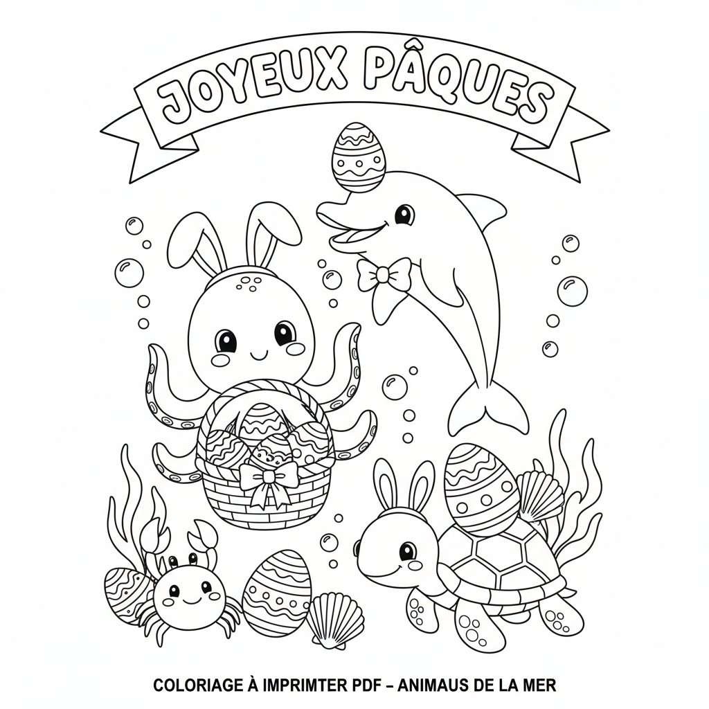 Coloriage coloriage paques à imprimer pdf