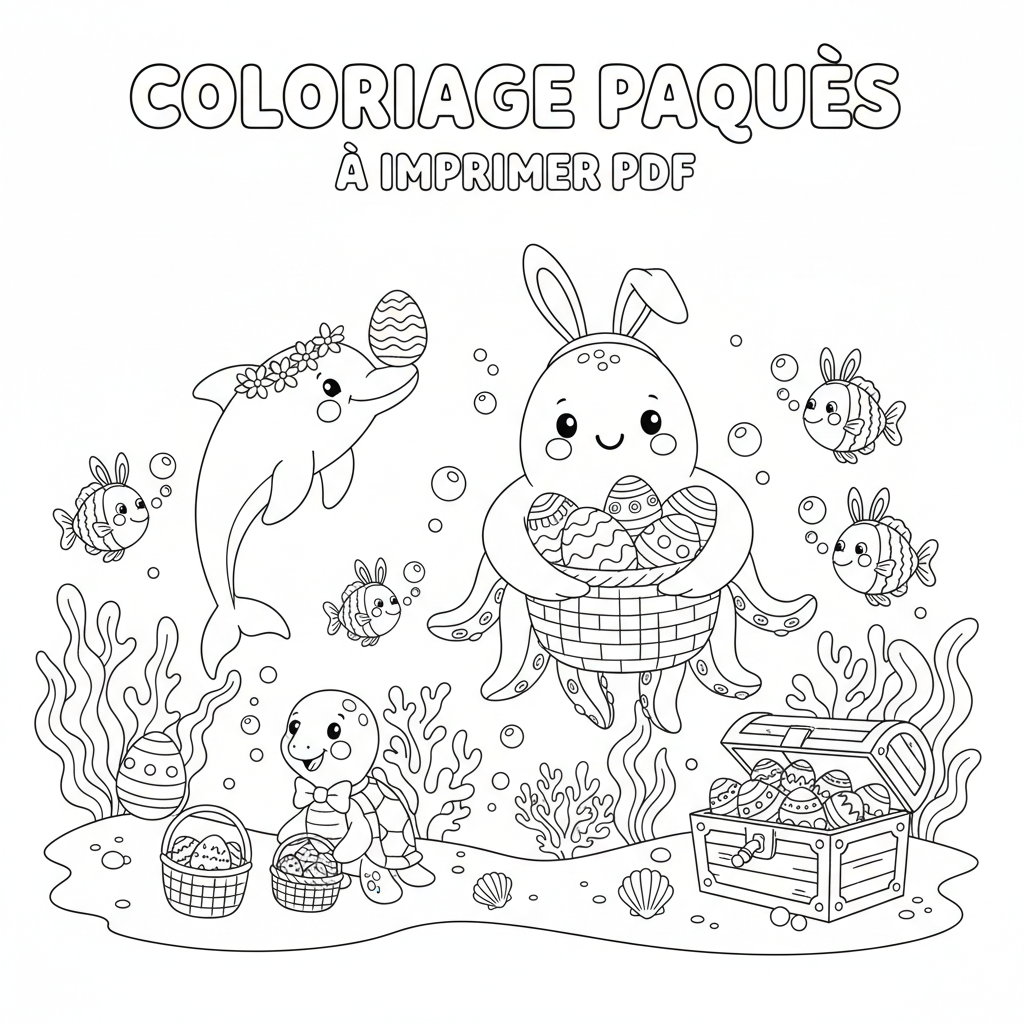 Coloriage coloriage paques à imprimer pdf 2
