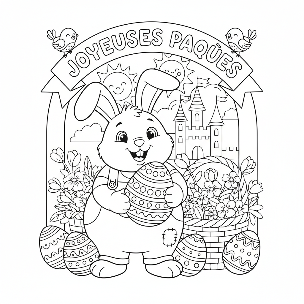 Coloriage coloriage paques disney 2