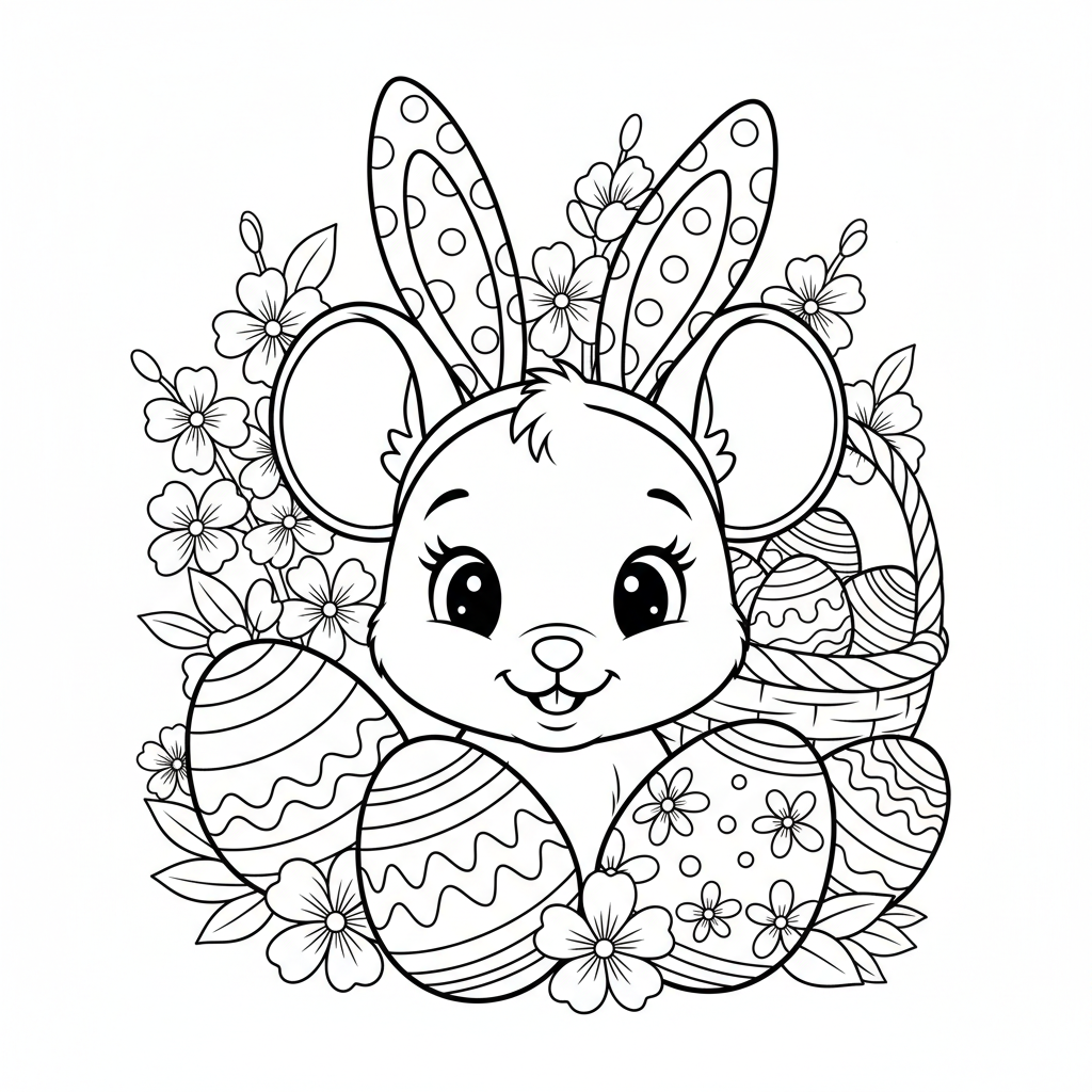 Coloriage coloriage paques disney 4