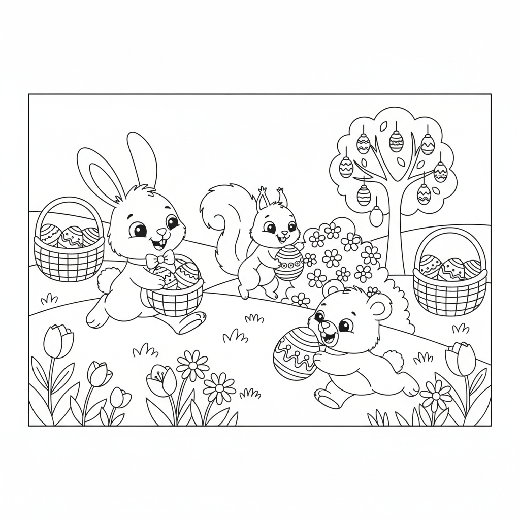Coloriage coloriage paques disney 5