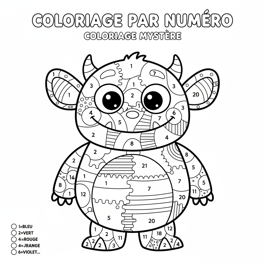 Coloriage coloriage par numéro 4