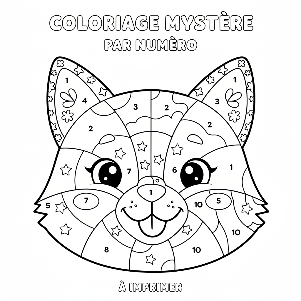 Coloriage coloriage par numéro à imprimer 4