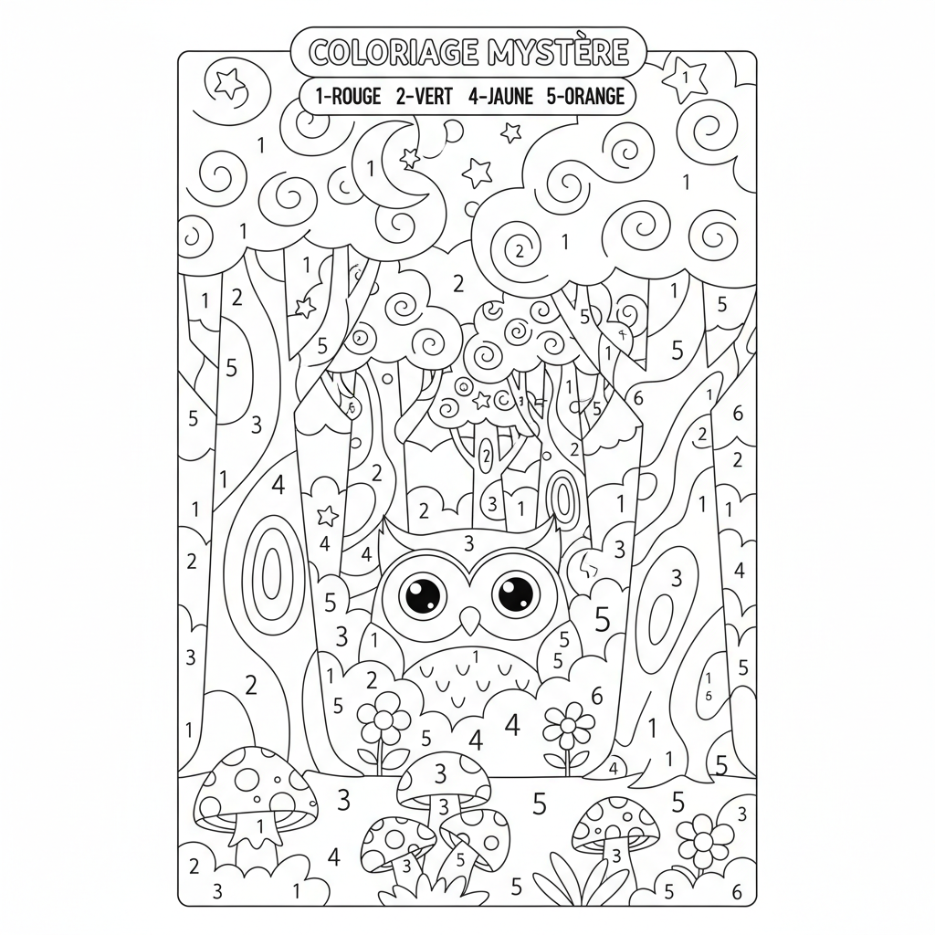 Coloriage coloriage par numéro adulte