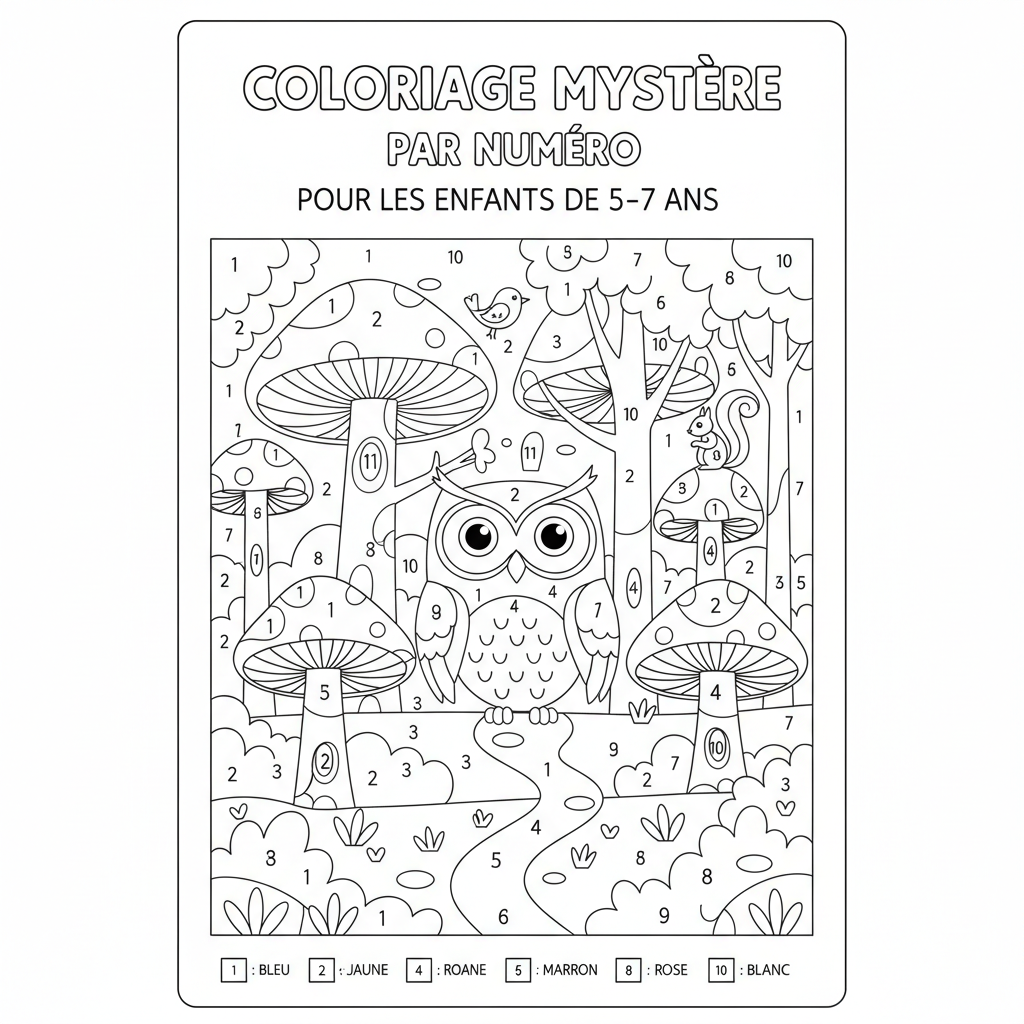 Coloriage coloriage par numéro adulte à imprimer 2