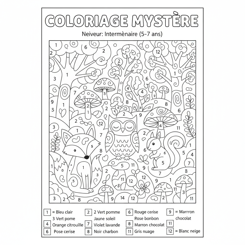 Coloriage coloriage par numero pour adulte 2