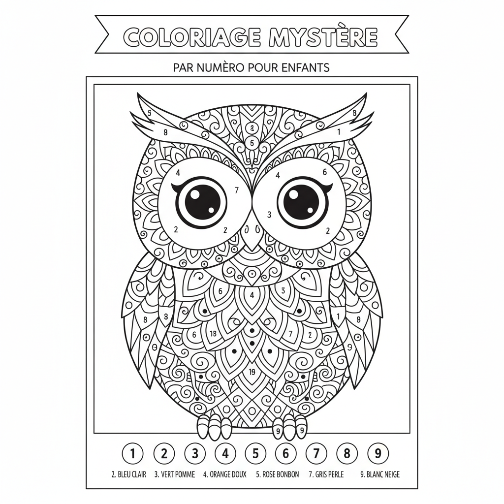 Coloriage coloriage par numero pour adulte 4