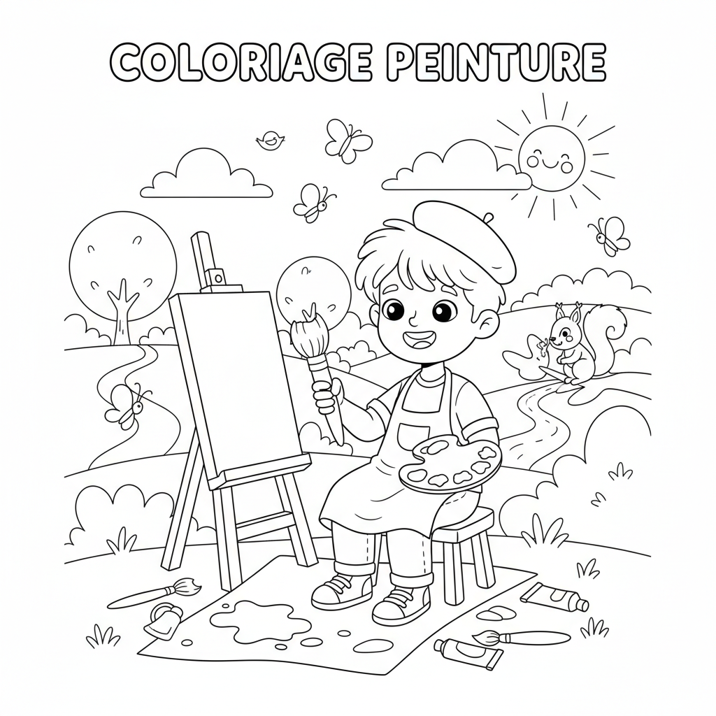 Coloriage coloriage peinture 3