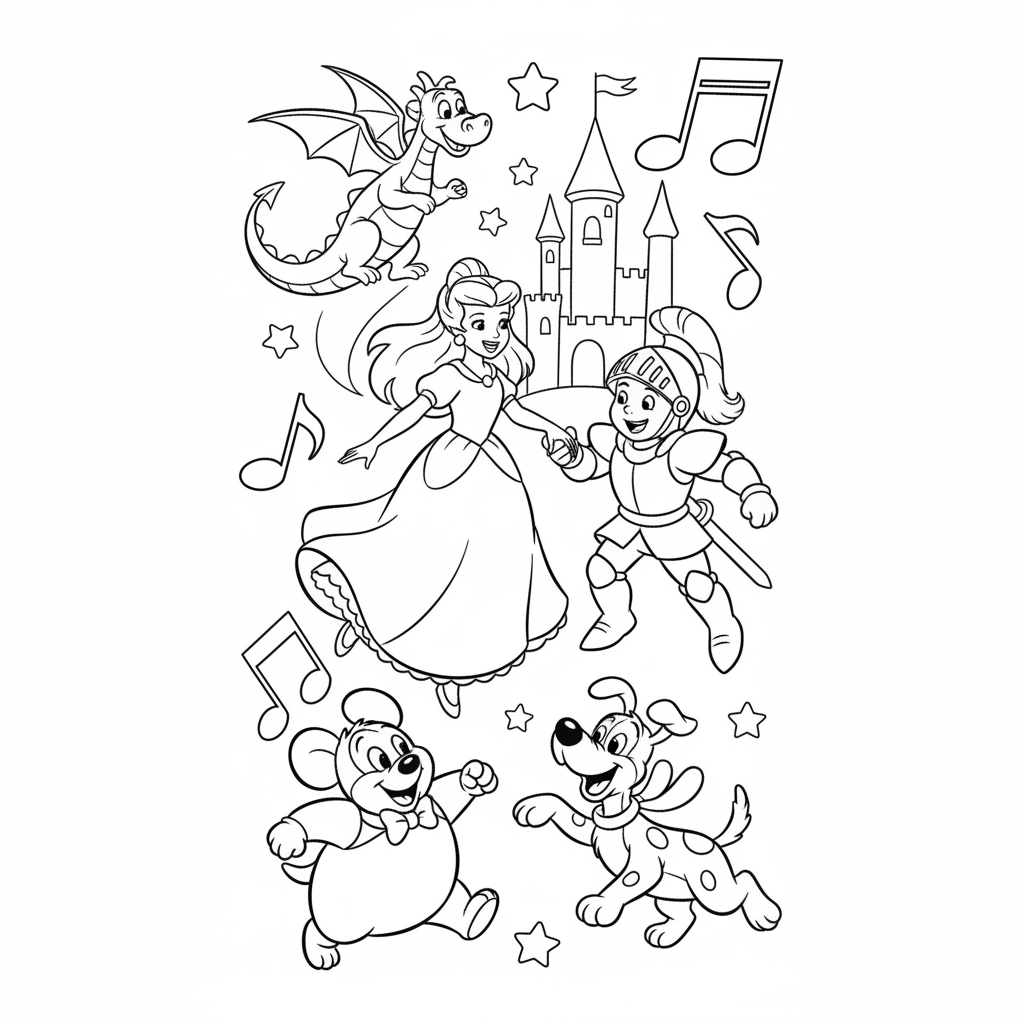 Coloriage coloriage personnages disney 5