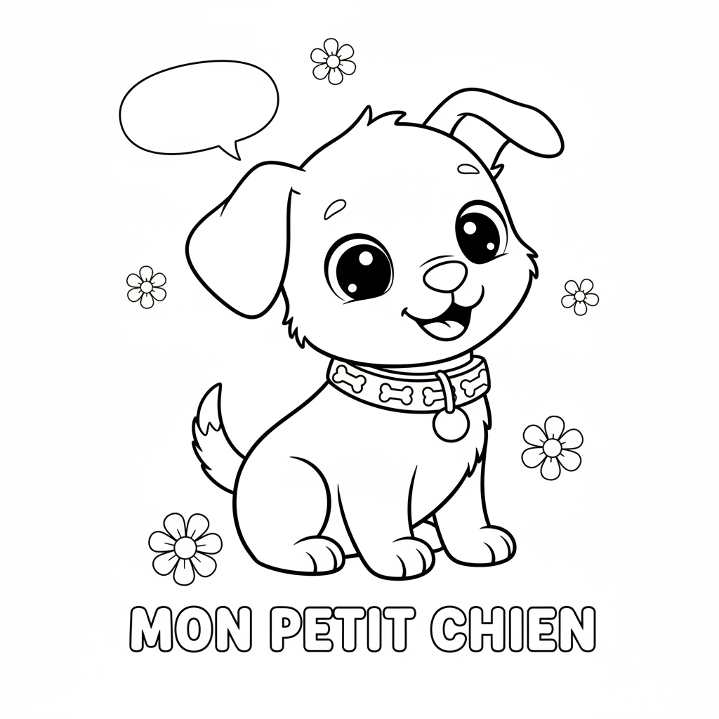 Coloriage coloriage petit chien