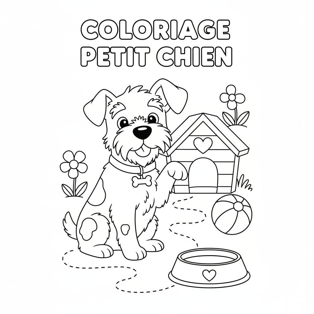 Coloriage coloriage petit chien 2