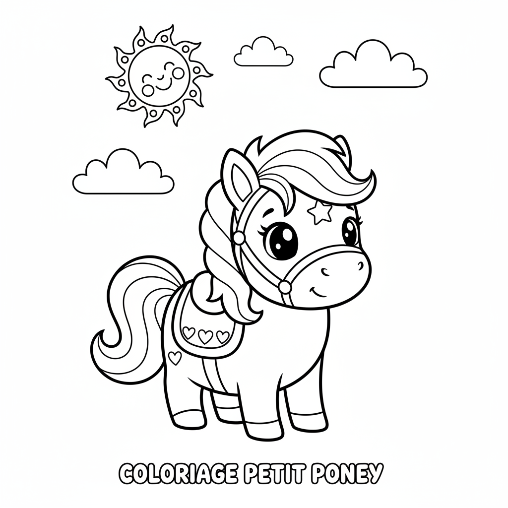 Coloriage coloriage petit poney