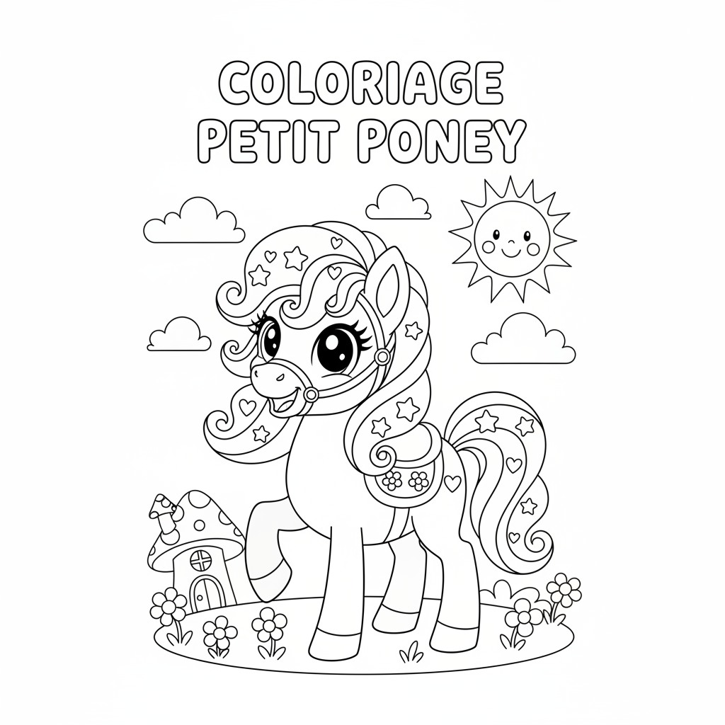 Coloriage coloriage petit poney 2