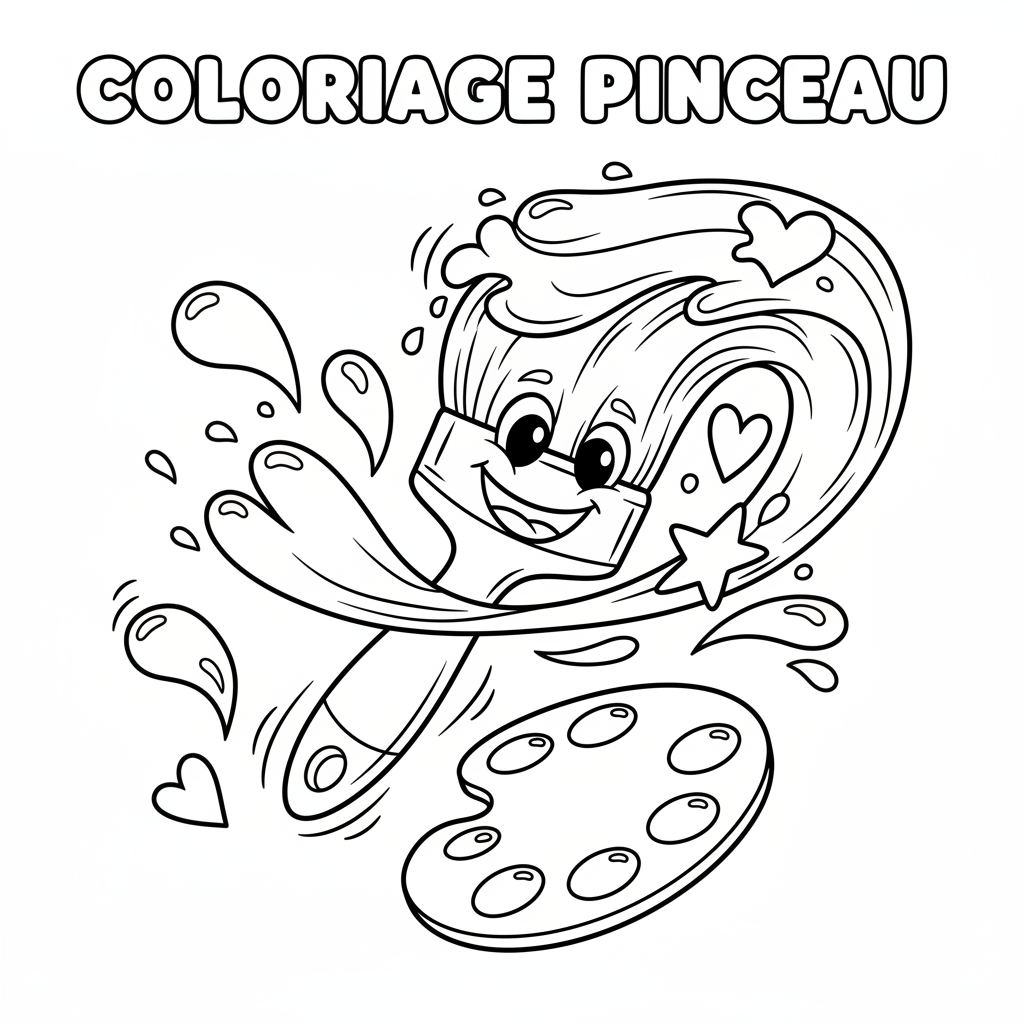 Coloriage coloriage pinceau 5