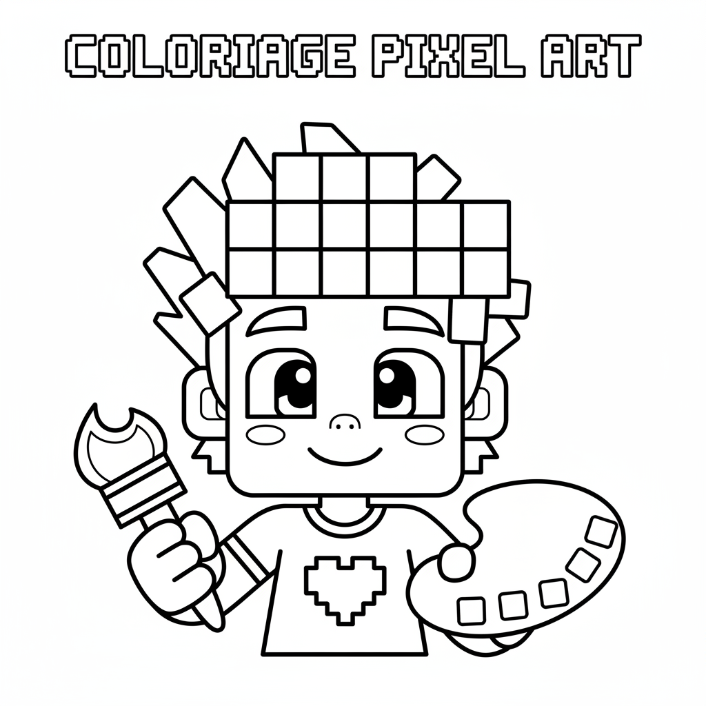 Coloriage coloriage pixel art à imprimer 4