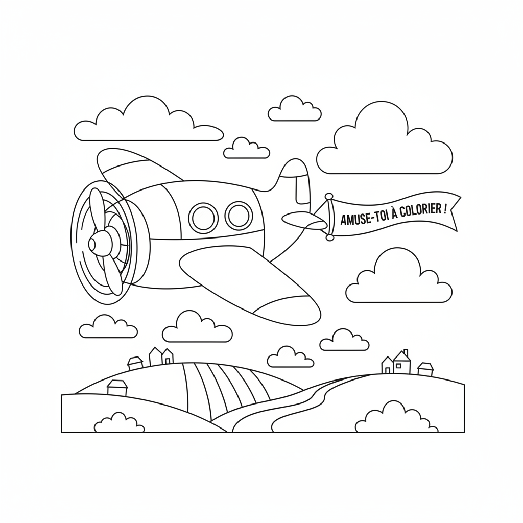 Coloriage coloriage plane 2