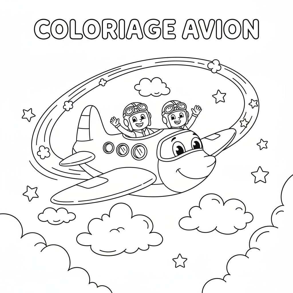 Coloriage coloriage plane 5