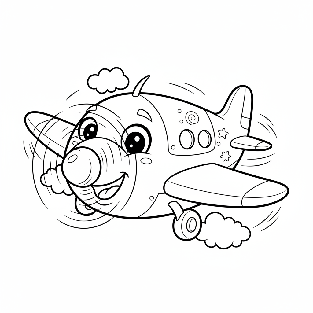 Coloriage coloriage planes 4