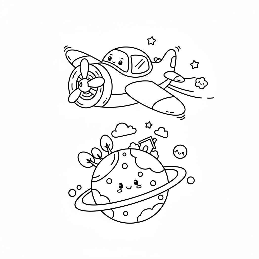 Coloriage coloriage planète 4