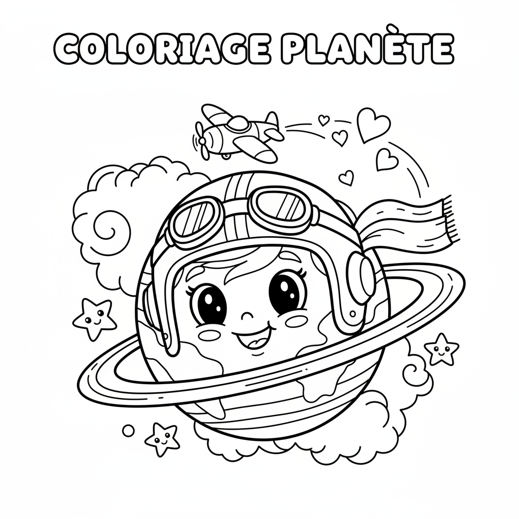 Coloriage coloriage planete 4