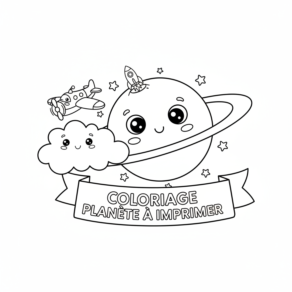 Coloriage coloriage planète à imprimer