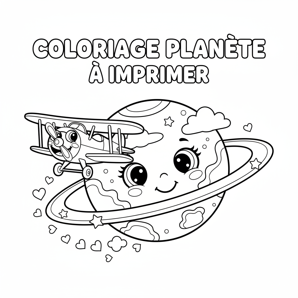 Coloriage coloriage planète à imprimer 4