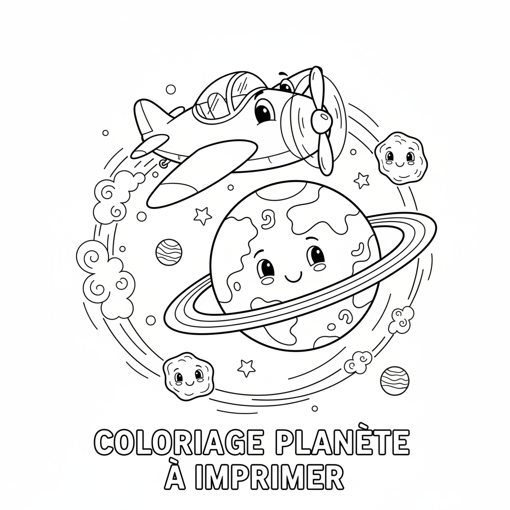 Coloriage coloriage planète à imprimer 5