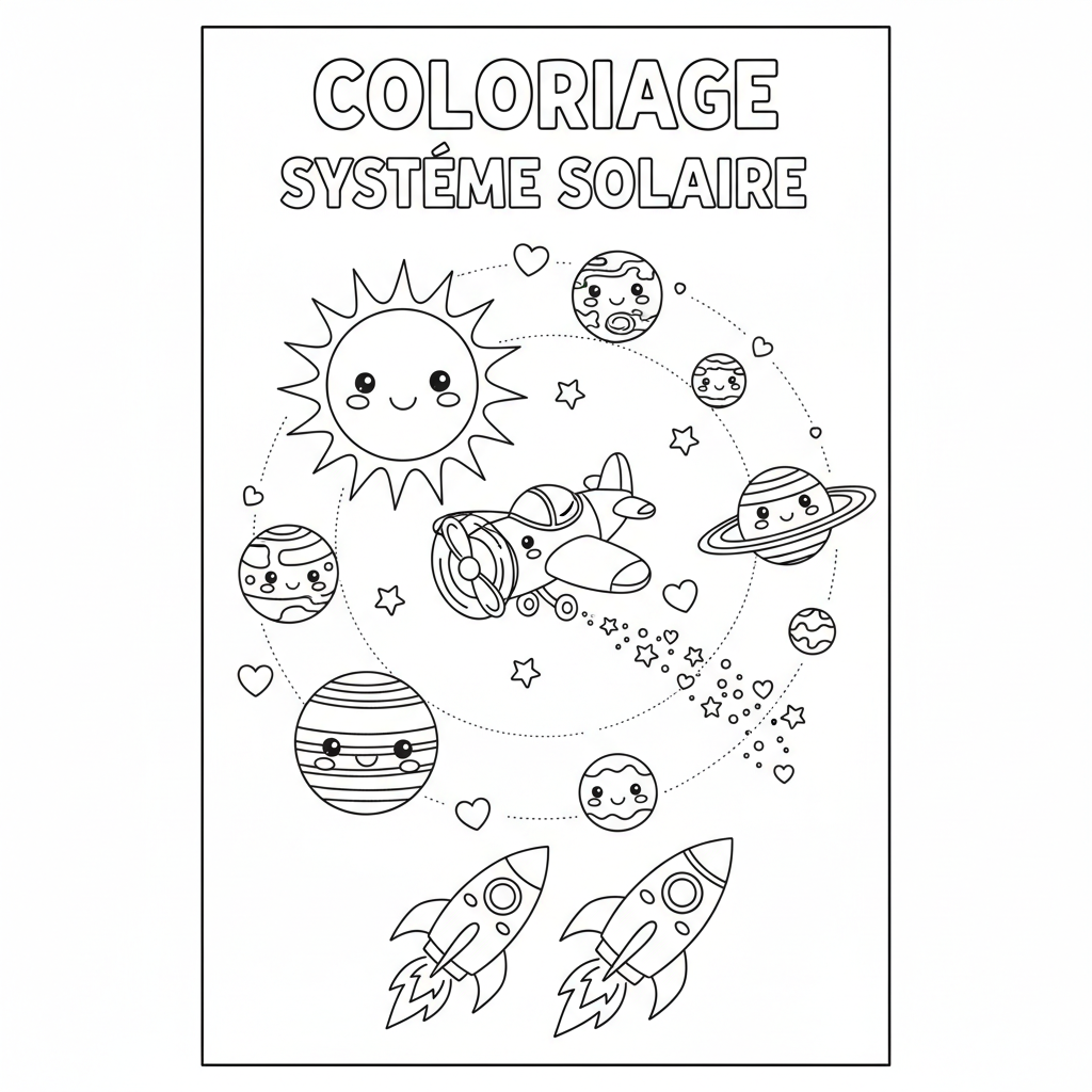 Coloriage coloriage planete systeme solaire