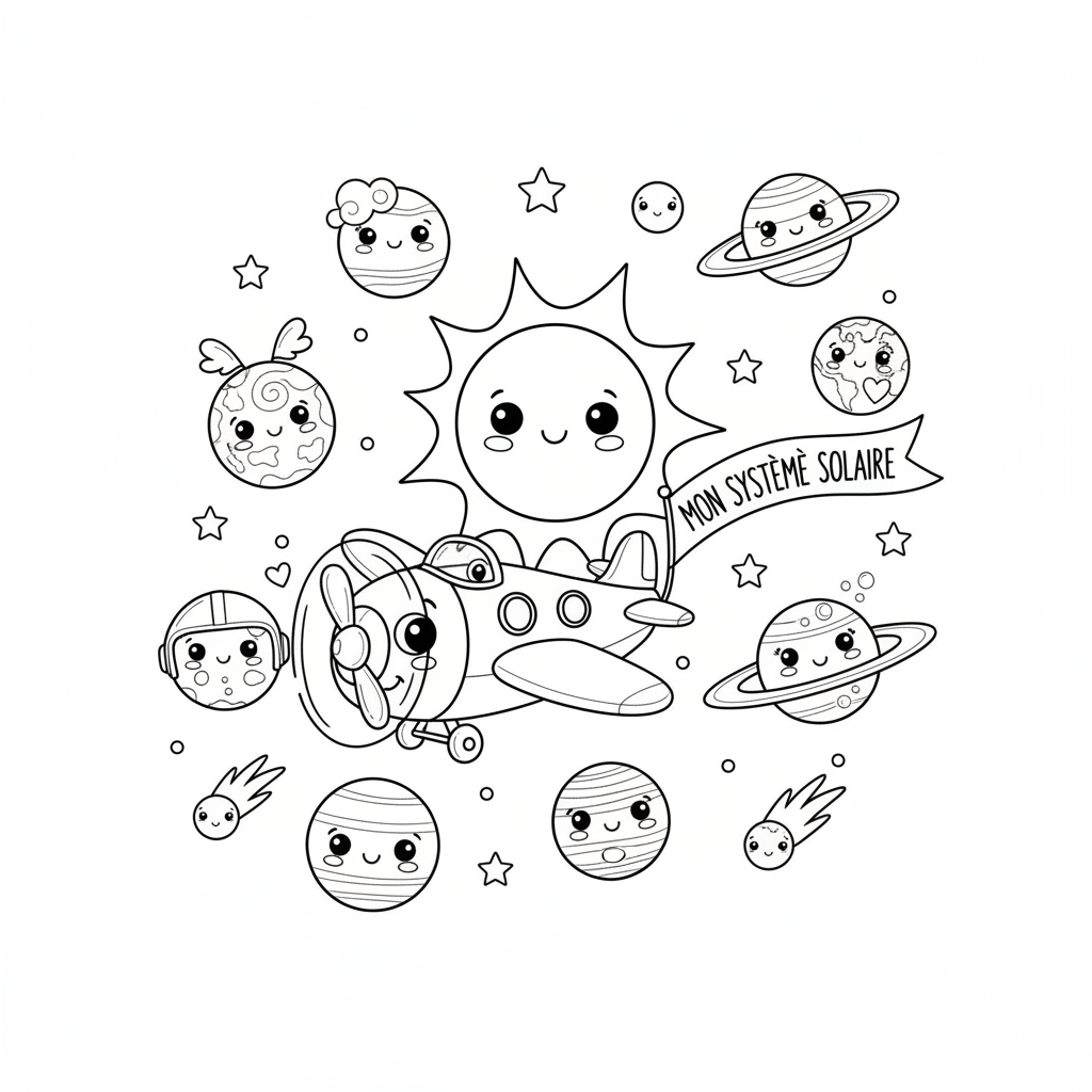 Coloriage coloriage planete systeme solaire 4