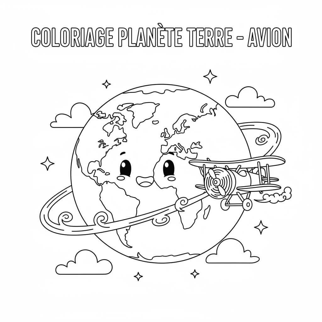 Coloriage coloriage planete terre 2