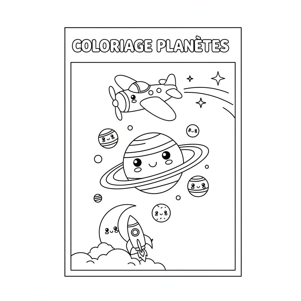 Coloriage coloriage planètes