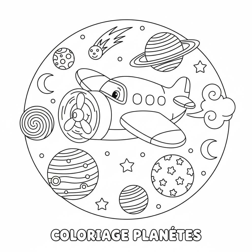 Coloriage coloriage planetes 2