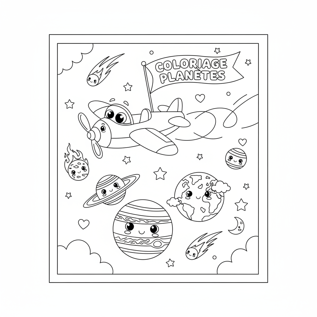 Coloriage coloriage planetes 3